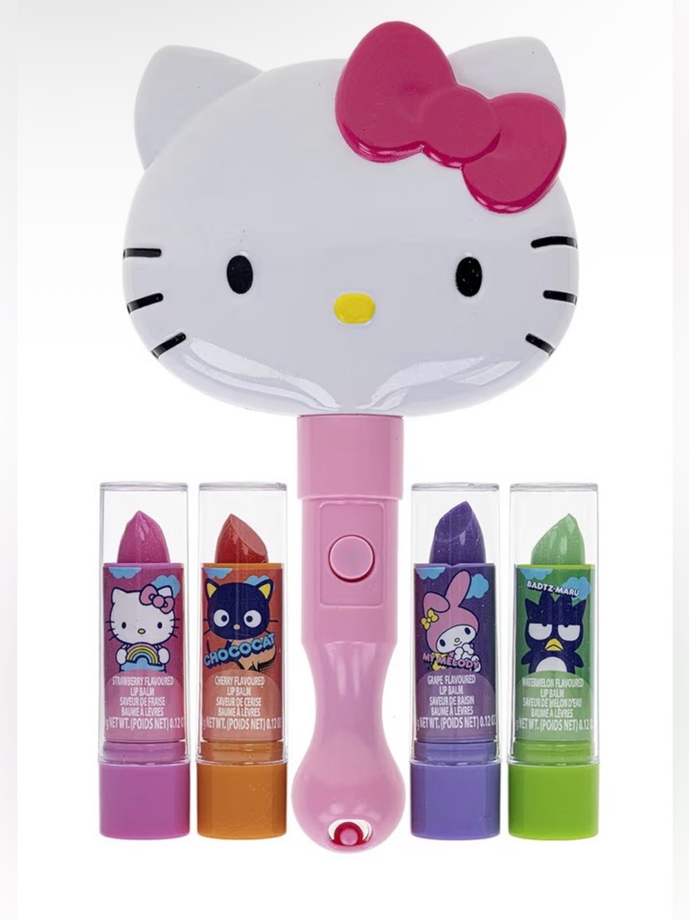 Hello Kitty Light Up Mirror & Lip Balm Set - NWT